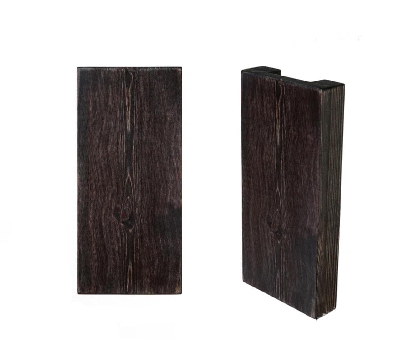 Handcrafted Wood Wall Pocket Pair