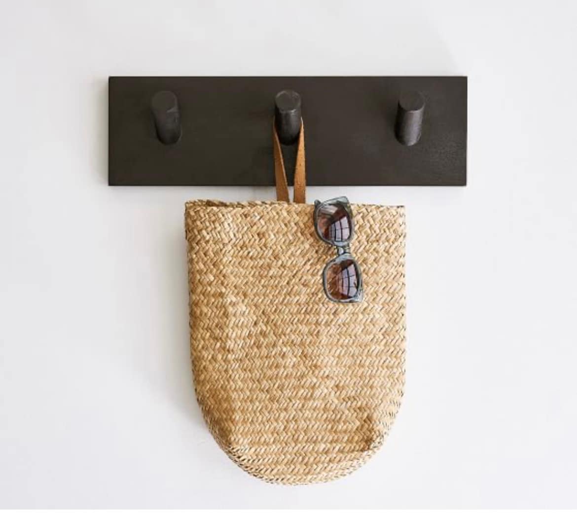 Wood Peg Rail Row of Hooks Modern Coat Rack Scandinavian Peg Rail Coat Shelf Rustic Farmhouse
