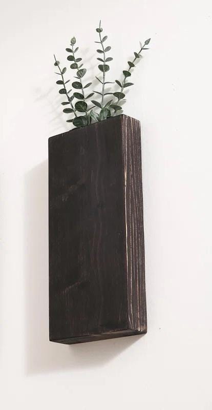Handcrafted Wood Wall Pocket Pair