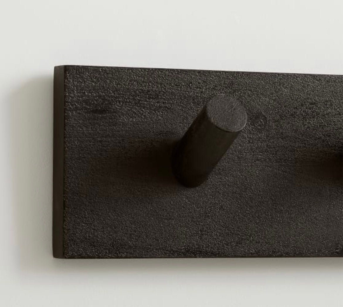 Wood Peg Rail Row of Hooks Modern Coat Rack Scandinavian Peg Rail Coat Shelf Rustic Farmhouse