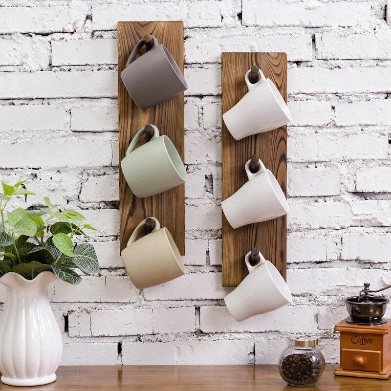 Rustic Mug Tree Mug Rack Mug Shelf Cup Tree Cup Rack Cup Shelf Scandinavian Decor Rustic Farmhouse Housewarming Gift Trending