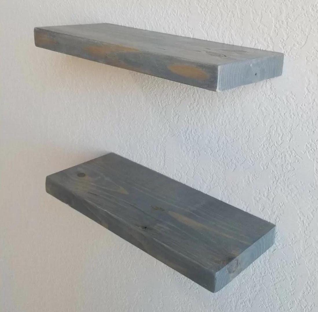 Two Rustic Distressed Floating Shelves Modern Shelves Picture Frame Shelves Floating Shelves Housewarming Popular Gift Trending