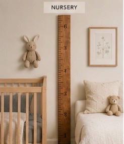 Personalized Wooden Growth Chart Ruler | 6ft Rustic Height Chart | Handmade in Canada | Nursery Wall Decor | Kids Growth Chart