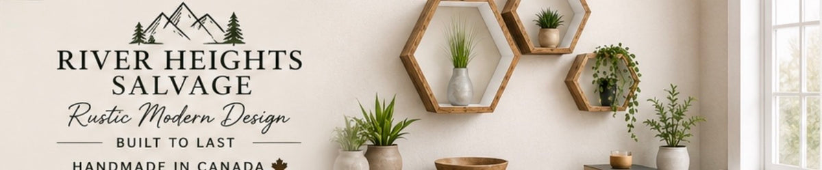 Hexagon Floating Wall Shelves Set of 3 | Handmade Honeycomb Shelves | Rustic Wood Wall Decor | Modern Farmhouse Display Shelves | Nursery