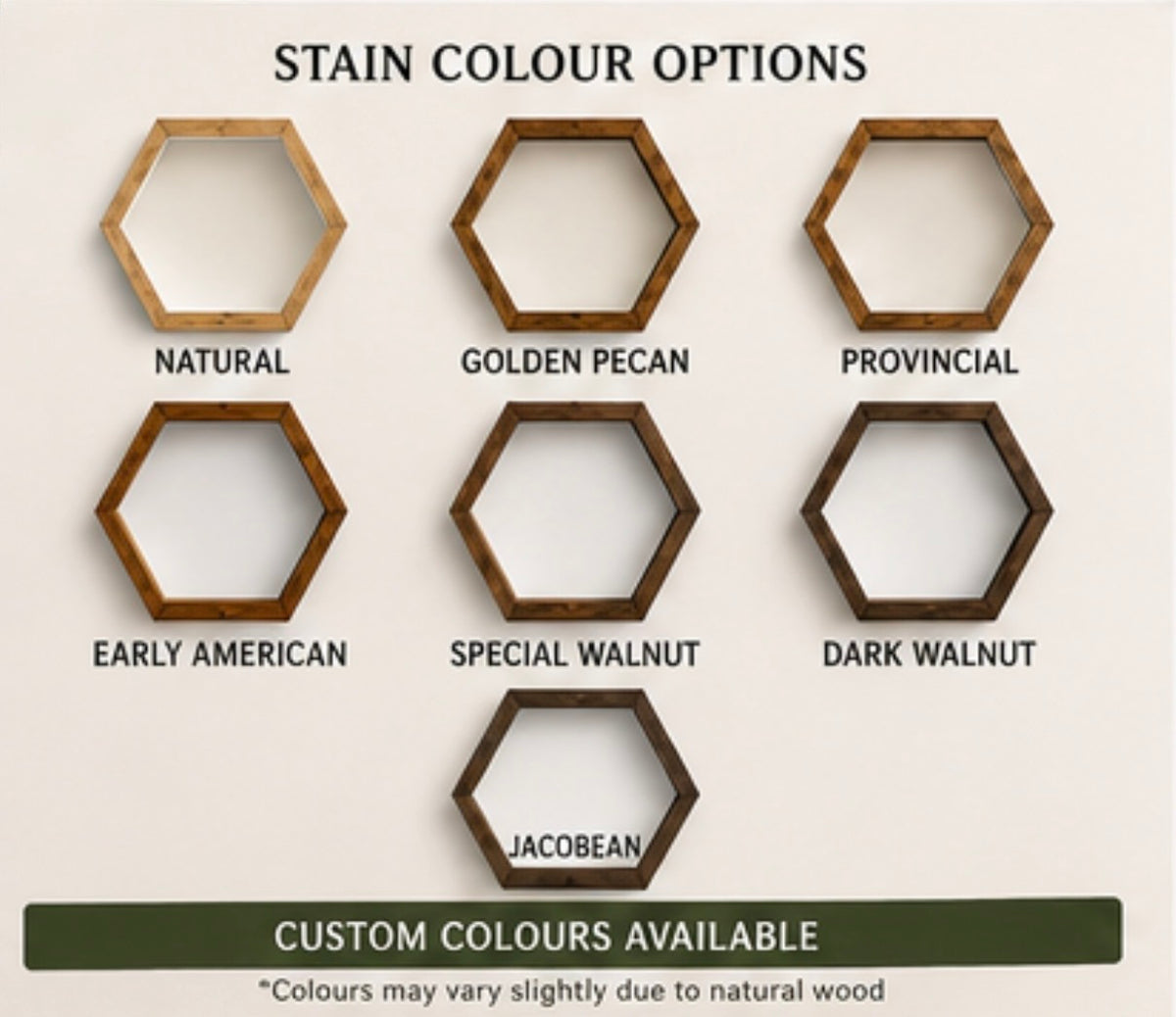Hexagon Floating Wall Shelves Set of 3 | Handmade Honeycomb Shelves | Rustic Wood Wall Decor | Modern Farmhouse Display Shelves | Nursery