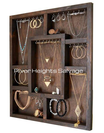 Jewelry Organizer Stand | Wooden Bracelet & Ring Holder | Minimal Vanity Display | Earrings Holder Rack | Handmade in Canada