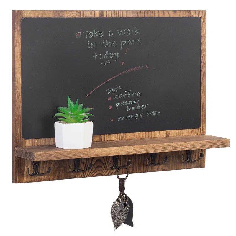 Wall Organizer Chalkboard Key holder Organizer Wall Rack Entryway Organizer