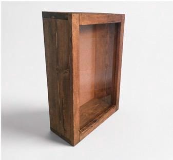 Rustic Shadow Box Display Case | Handmade Wooden Memory Box | Wedding Bouquet Display Frame | Jersey Display | Keepsake Box