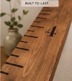 Personalized Wooden Growth Chart Ruler | 6ft Rustic Height Chart | Handmade in Canada | Nursery Wall Decor | Kids Growth Chart