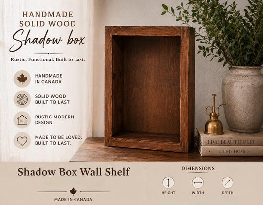 Rustic Shadow Box Display Case | Handmade Wooden Memory Box | Wedding Bouquet Display Frame | Jersey Display | Keepsake Box