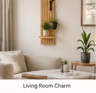 Modern Slat Wall Plant Shelf with Hanging Hook | Handmade Solid Wood Plant Display | Scandinavian Boho Wall Decor | Made in Canada