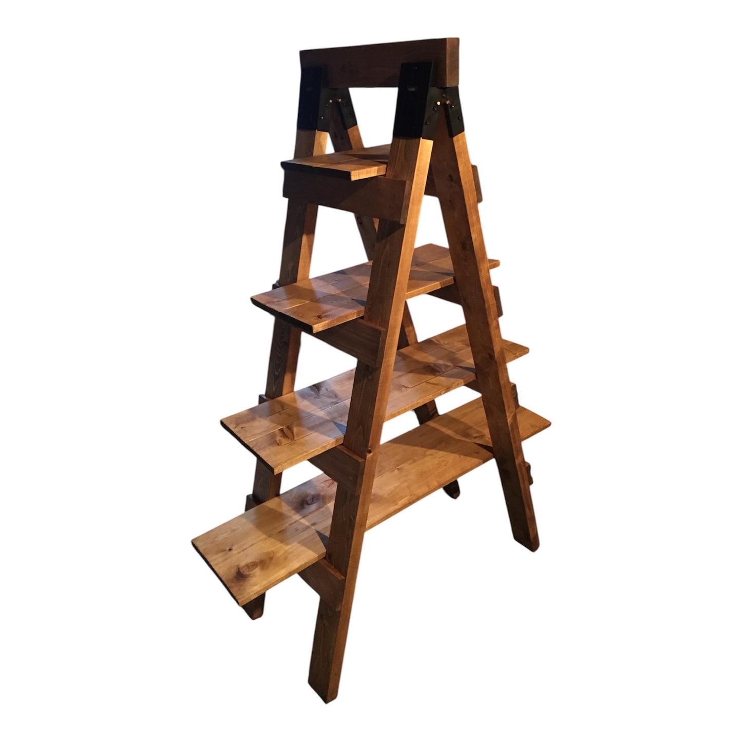 Solid Wood Ladder Bookshelf | Handmade Rustic Bookcase | Modern Farmhouse Display Shelf | A-Frame Bookshelf | Custom Sizes | Made in Canada