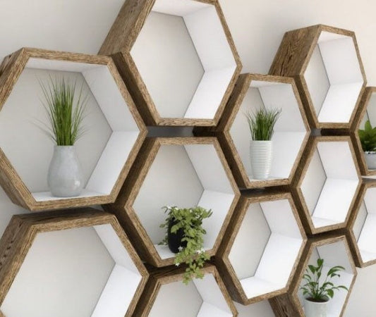 Honeycomb Hexagonal  Shelves Set of 3 Hexagon Shelving Unit Hexagon Shelves Honeycomb Shelving Honeycomb Shelves Popular Trending Gift